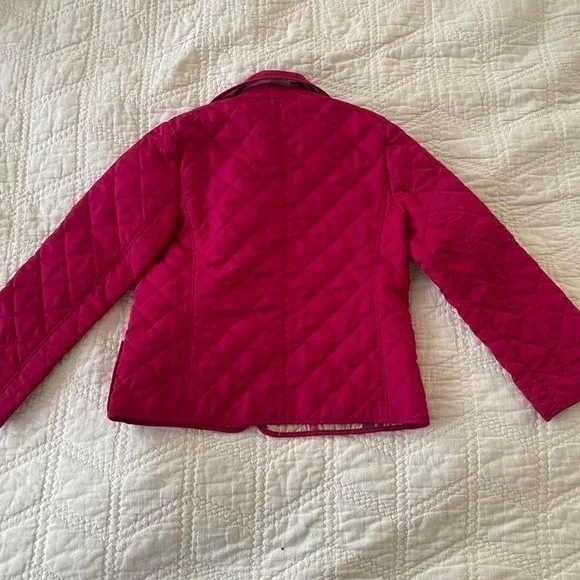 BURBERRY, Girl's Quilted Pink Coat, Size 5 - Picture 4 of 4
